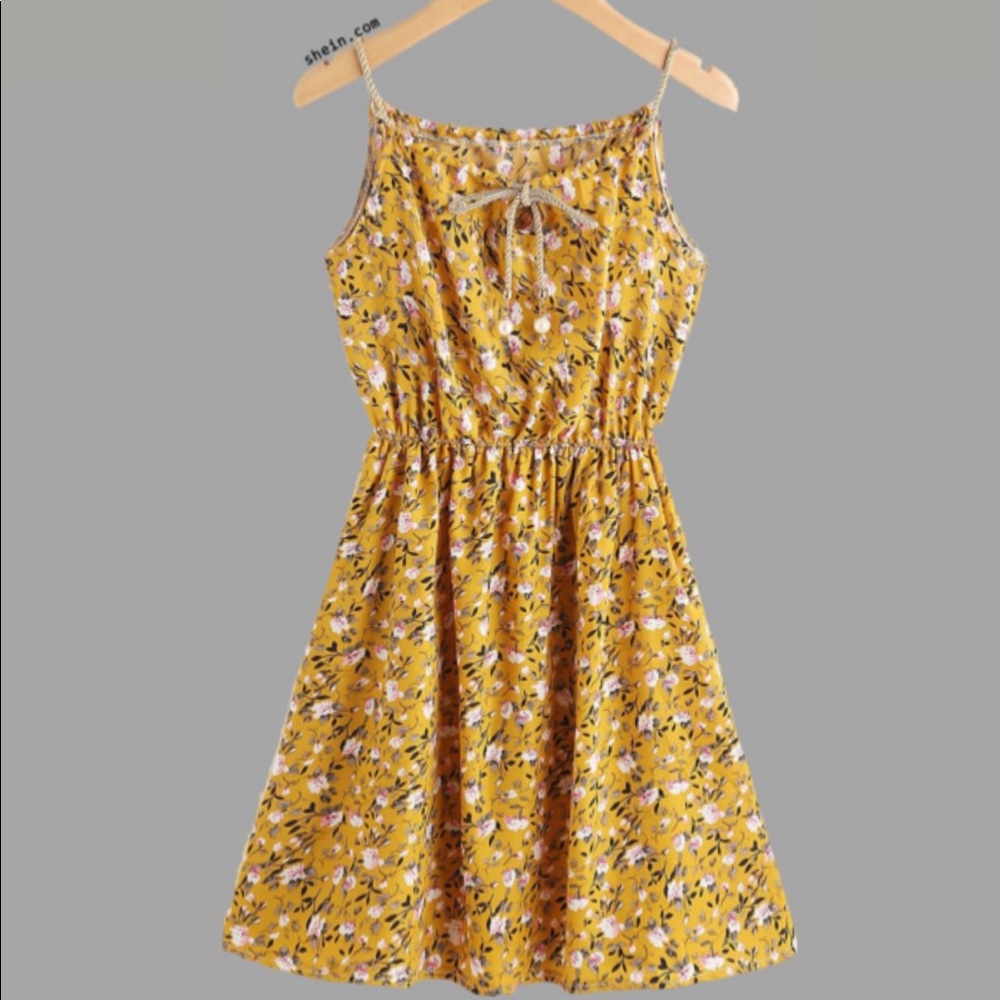 Mustard Floral Sundress